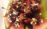 watermelon, feta and tarragon balsamic glaze